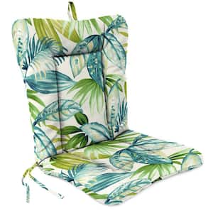 38 in. L x 21 in. W x 3.5 in. T Outdoor Wrought Iron Chair Cushion in Seneca Caribbean
