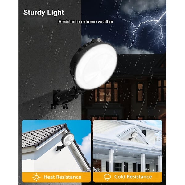 150W Gray Adjustable Integrated LED Barn Floodlight 20000 Lumen Dusk to Dawn Outdoor Area Street Light 2-Pack