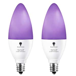50-Watt Equivalent B11 Decorative Indoor/Outdoor LED Light Bulb in Black (2-Pack)