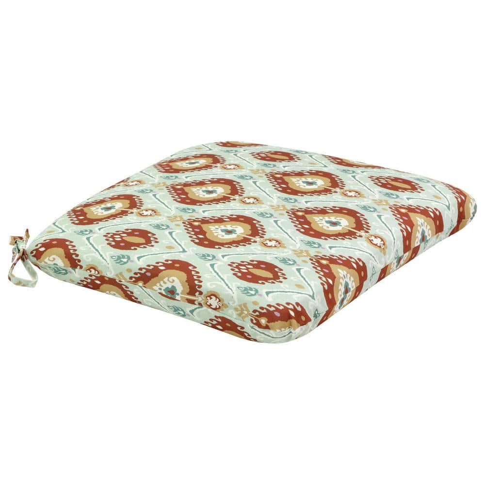 Hampton Bay 20 in x 20 in Square Outdoor Seat Cushion in Noonan