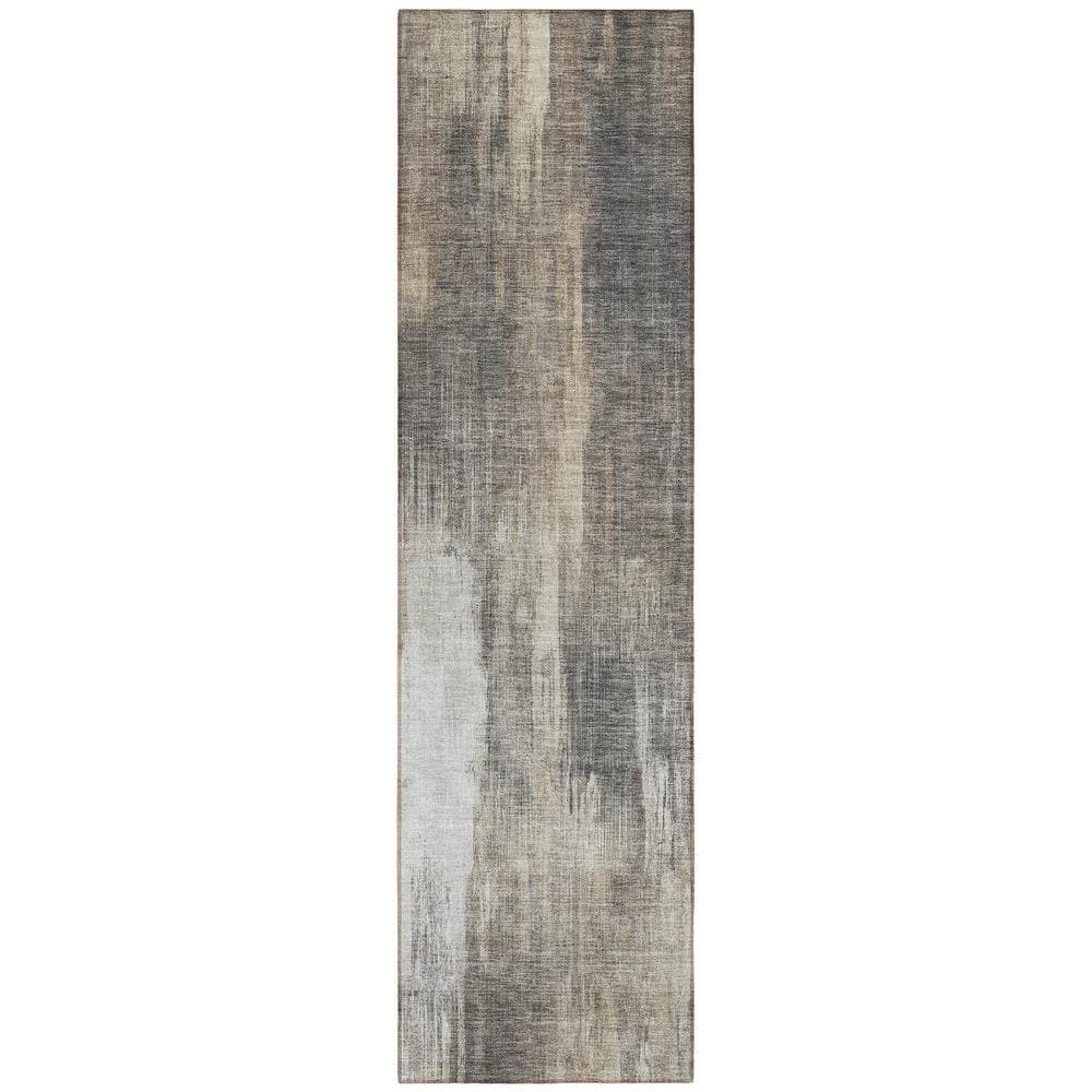 Taupe and Gray 2 ft. x 8 ft. Woven Abstract Runner Indoor/Outdoor Area Rug price history on PriceWatchPro