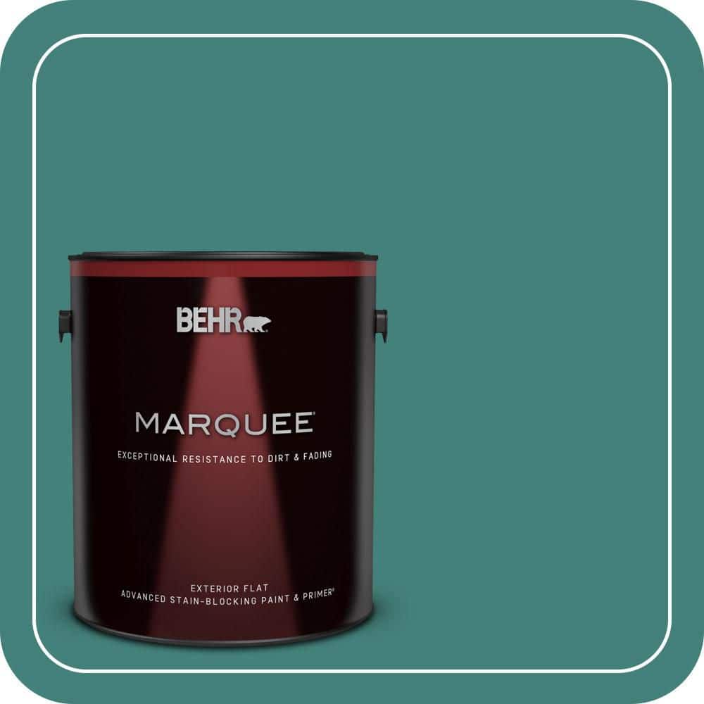 1 gal. #M450-6 Bubble Turquoise Flat Exterior Paint & Primer price history on PriceWatchPro