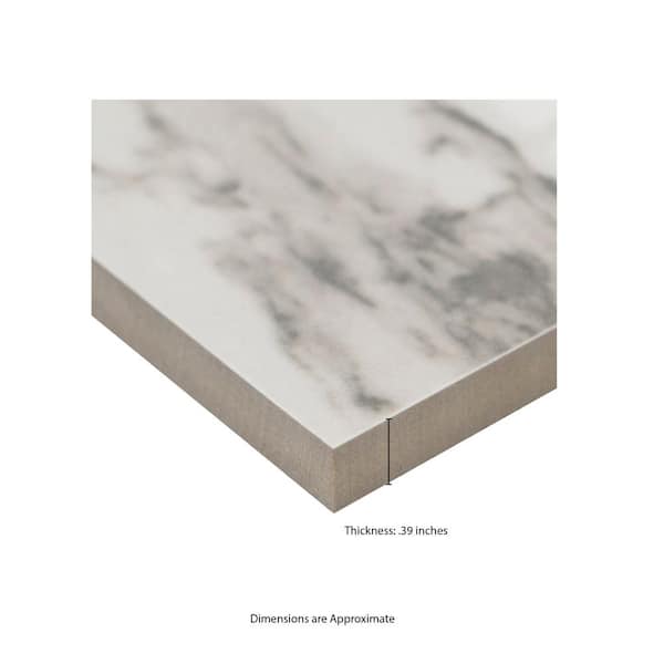 MSI Crystal Bianco 12 in. x 24 in. Polished Porcelain Marble Look Floor and Wall  Tile (16 sq. ft./Case) NHDCRYBIA1224P - The Home Depot