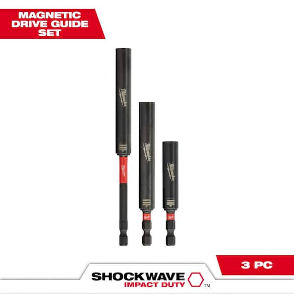 Milwaukee SHOCKWAVE Impact Duty Alloy Steel Magnetic Drive Guide Set (3-Piece)