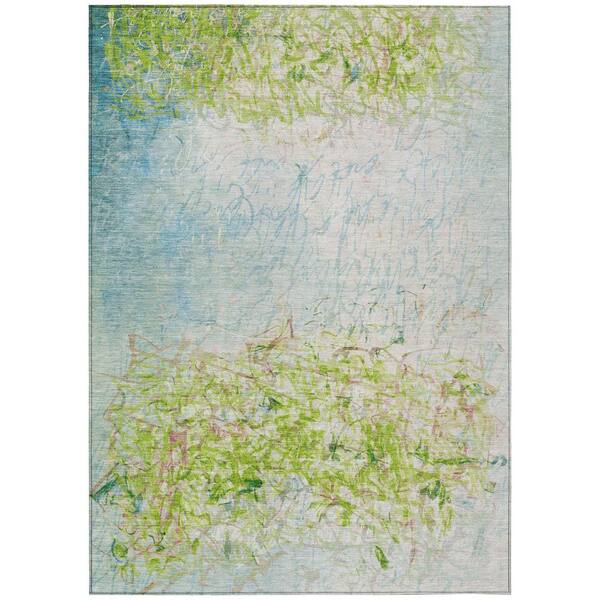 Chantille Machine Washable Indoor/Outdoor Abstract ACN2449 Lime 10 ft. x 14 ft. Area Rug