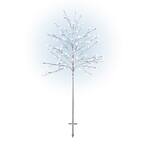 58 in. Tall Frosty Christmas Snowflake Tree with Cool White LED Lights