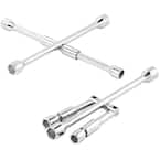 Folding 4 clearance way lug wrench