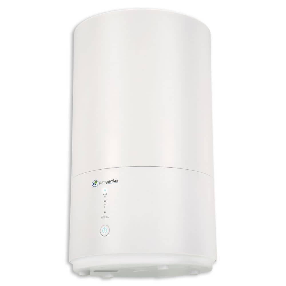 Pure Guardian 0.8 gal. Ultrasonic Cool Mist Humidifier for Rooms up to 320 sq. ft. in White with 30 Hour Runtime on Low, Aromatherapy