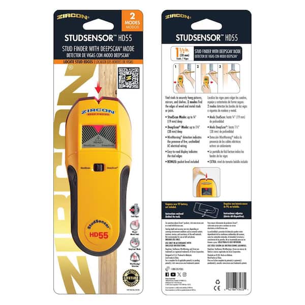 Zircon StudSensor HD55 Stud Finder 65945 - The Home Depot
