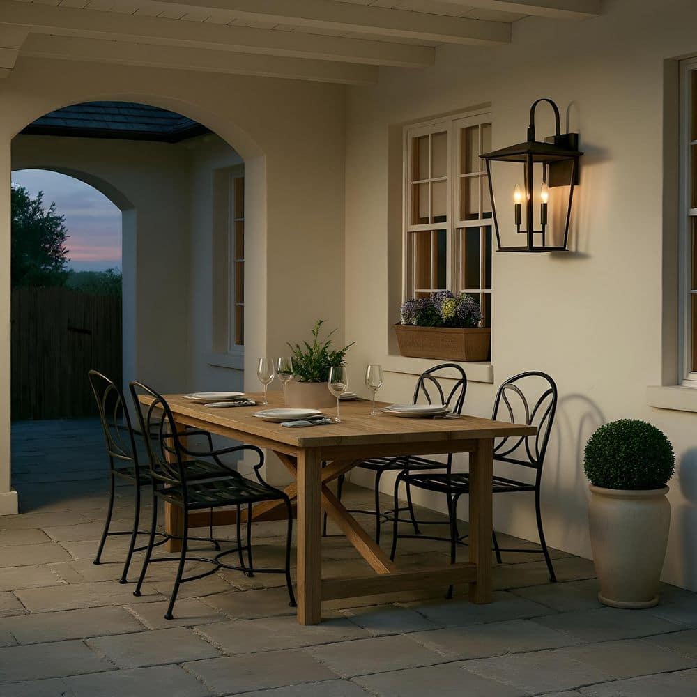 Linton 9.75 in. W x 20.25 in. H Antique Bronze Outdoor Hardwired Dimmable Wall Lantern Sconce with No Bulbs Included price history on PriceWatchPro