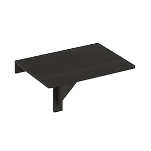 Hermite 17.32 in. Rectangle Espresso Wood Wall Mounting Dining Table