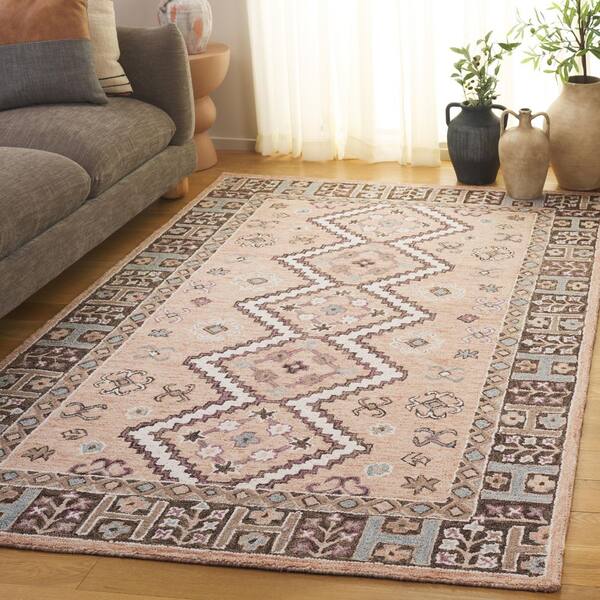Aspen 5 ft. x 8 ft. Beige/Gray Tribal Area Rug