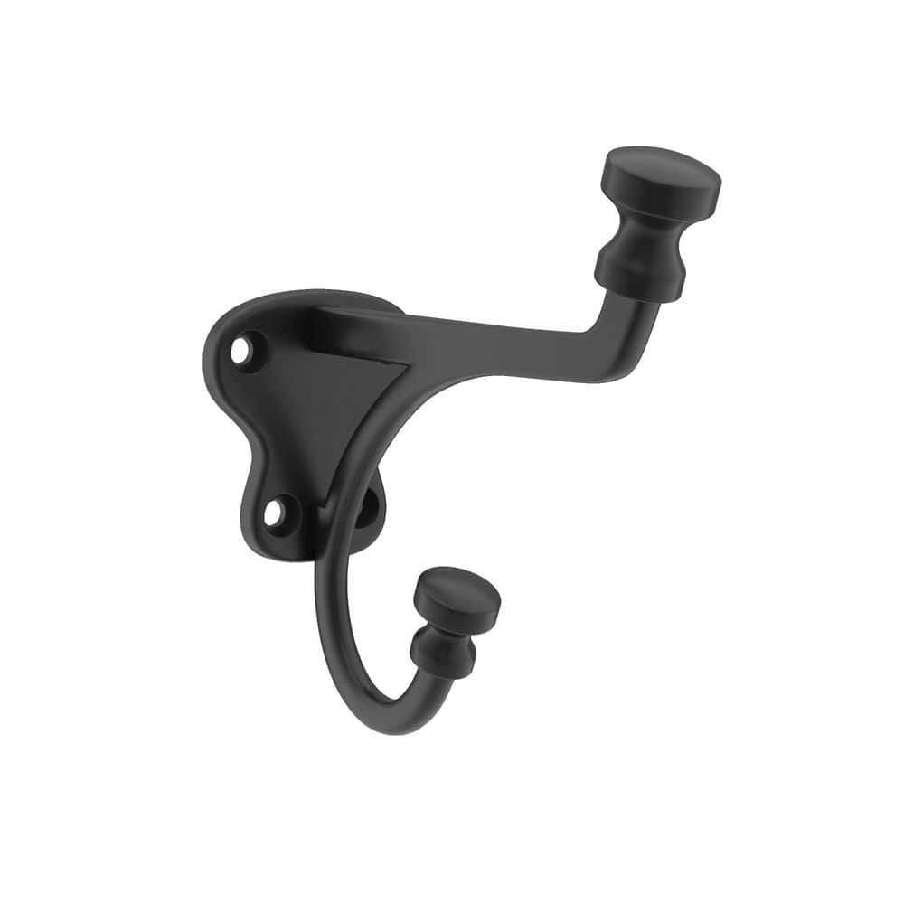 Nystrom 4-3/16 in. (107 mm) Matte Black Classic Wall Mount Hook