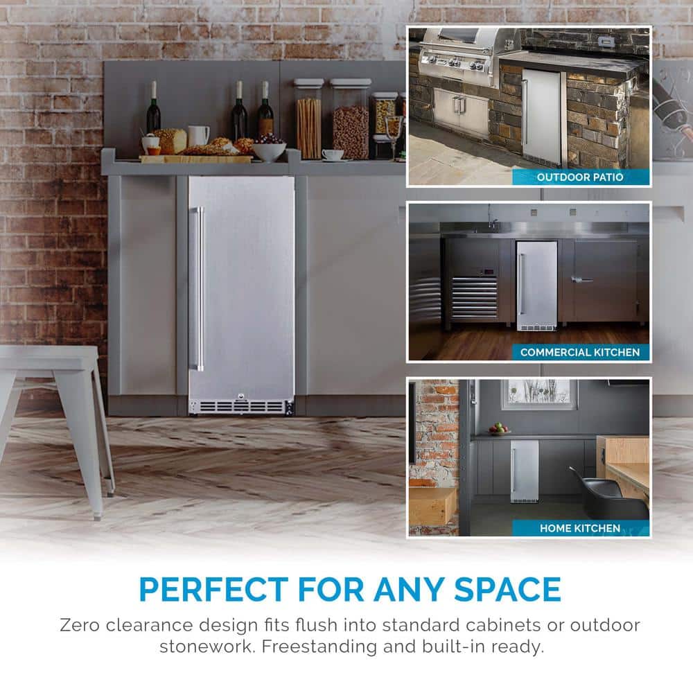 NewAir 15" Stainless Steel Smart Built-in Beverage Refrigerator