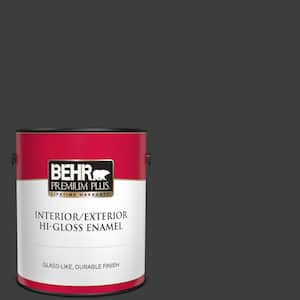 1 gal. #PPF-59 Raven Black Hi-Gloss Enamel Interior/Exterior Paint
