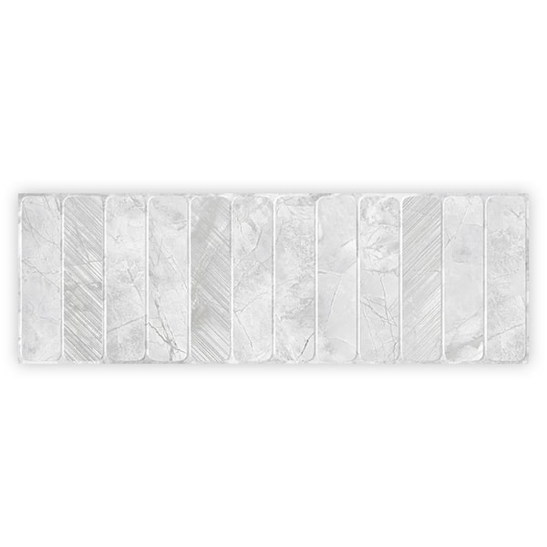 Strata 16 in. x 48 in. Matte Soft Gray and White Ceramic Large Format Wall Tile (15.5 sq. ft./case)-3 Pack