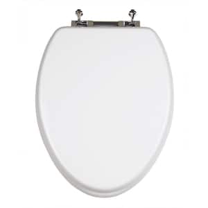 TinyHiney Children's Elongated Closed Front Toilet Seat in White