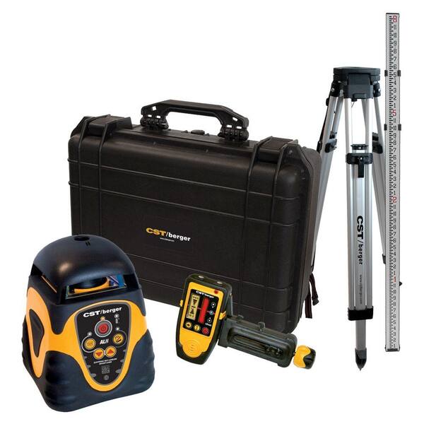 CST Self-Leveling Rotary Laser Level Horizontal Kit with Detector, Tripod and Rod (5-Piece)