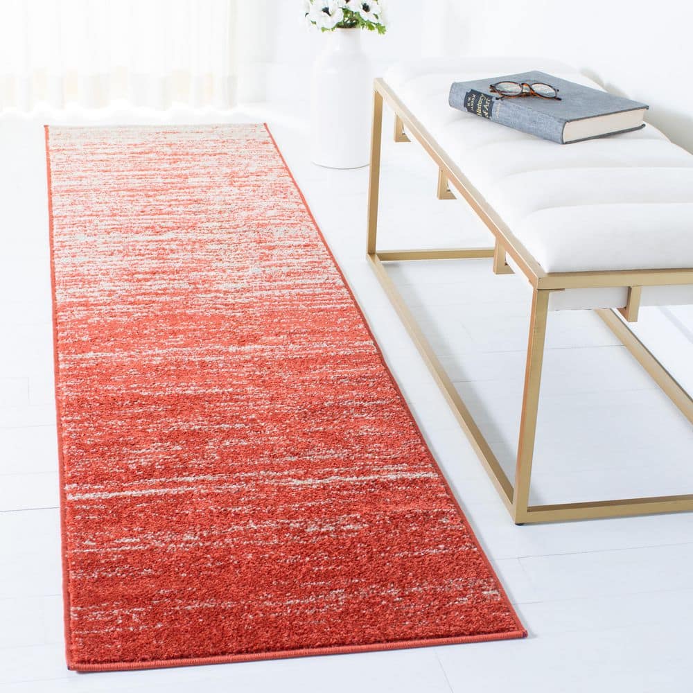 Adirondack 3 ft. x 12 ft. Orange/Gray Solid Color Striped Runner Rug price history on PriceWatchPro