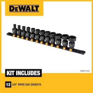 3/8 in. Drive SAE Socket Set (12-Piece)