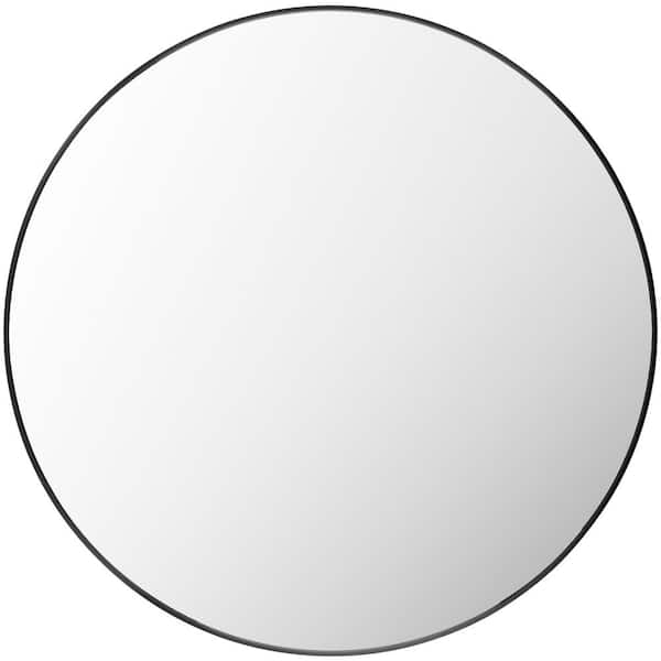 Livabliss Aranya 40 in. x 40 in. Black Framed Decorative Mirror