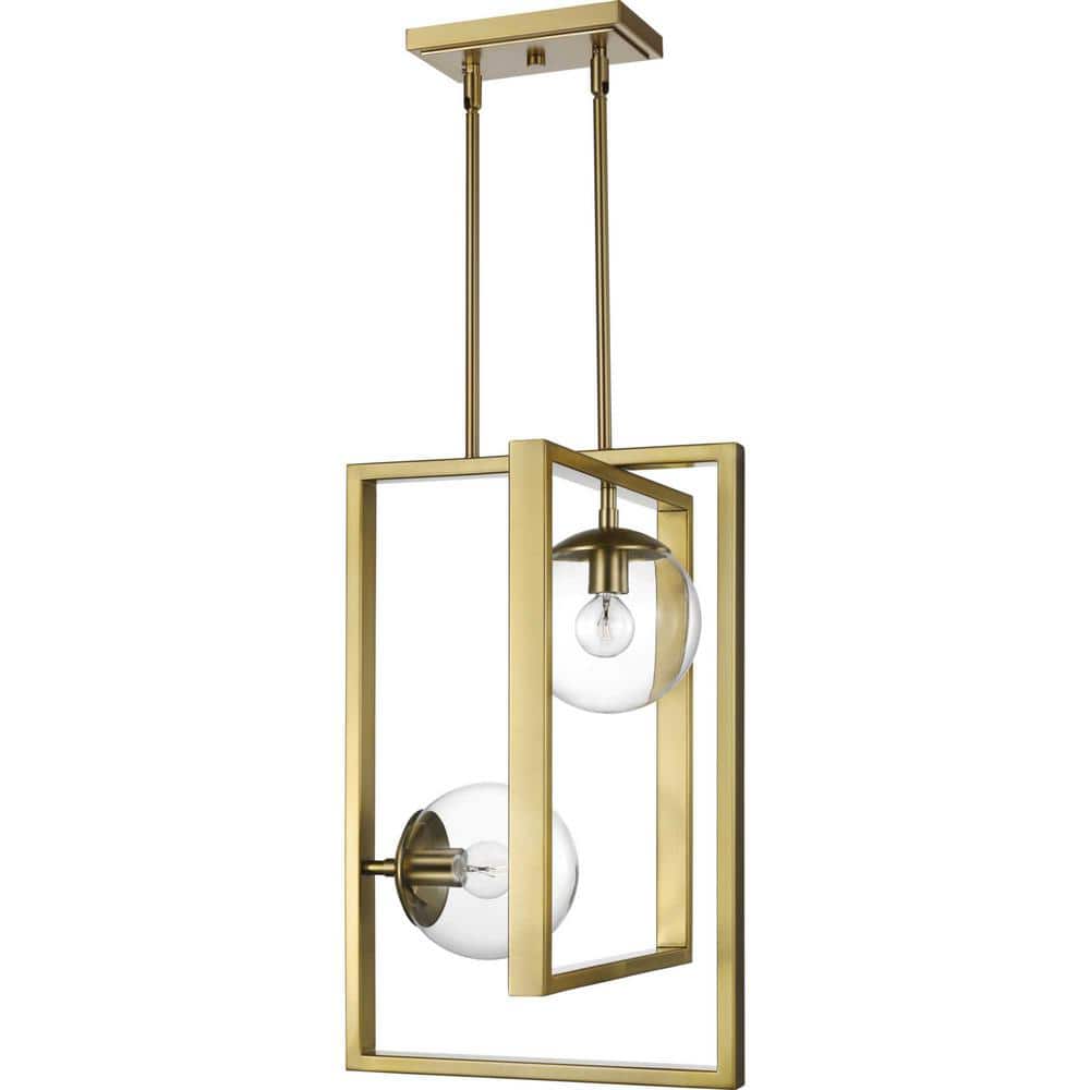 Luxe Globe Pendant Light in Brushed Bronze with Clear Glass