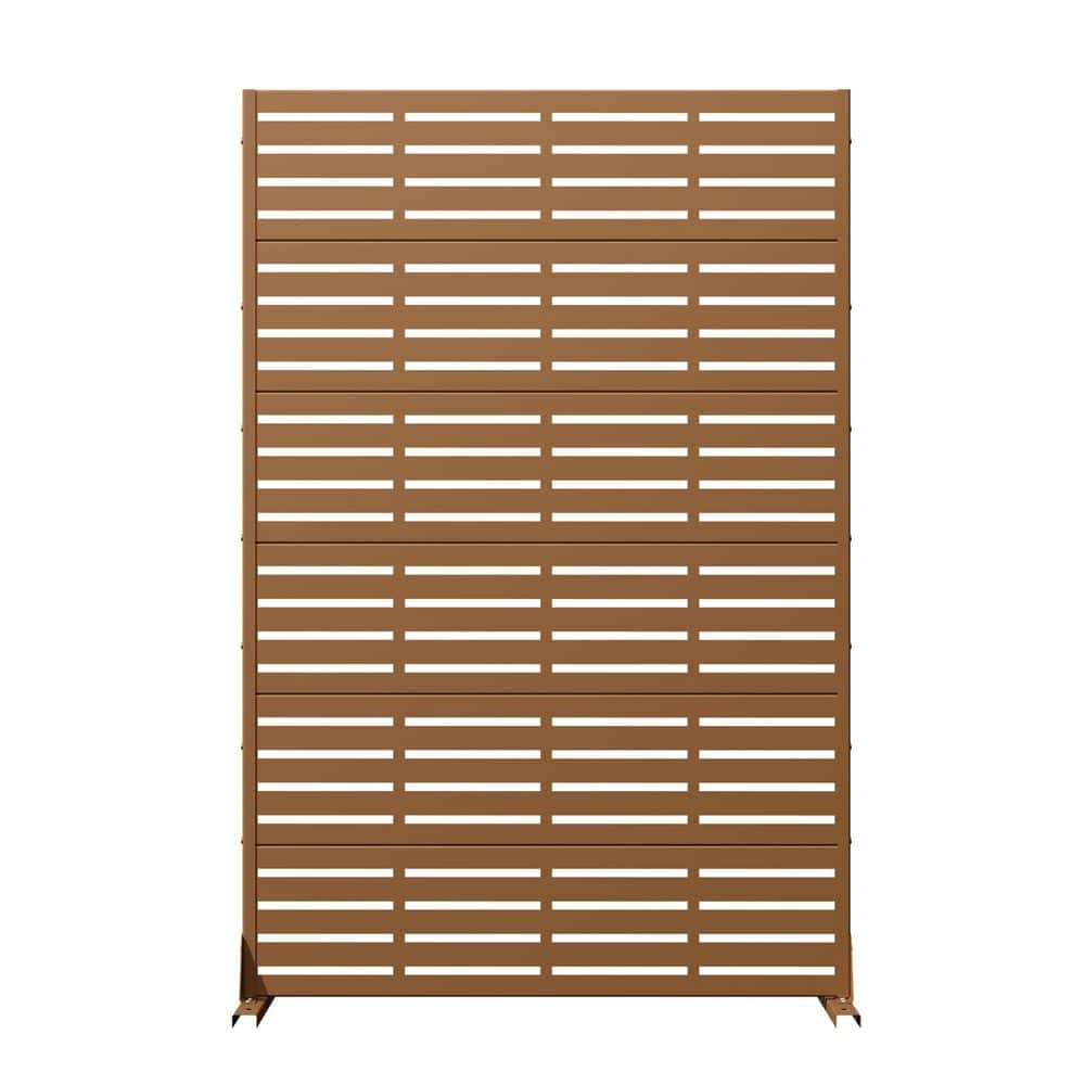 47 in. W x 72 in. H Brown Metal Privacy Screen, Outdoor Room Divider for Patio and Balcony price history on PriceWatchPro
