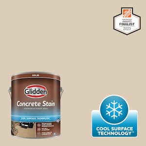1 gal. PPG1097-3 Toasted Almond Solid Interior/Exterior Concrete Stain with Cool Surface Technology