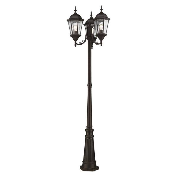 Hamilton 3 Light Bronze Outdoor 3 Head Post Hamilton 3 Light Bronze Outdoor 3 Head Post