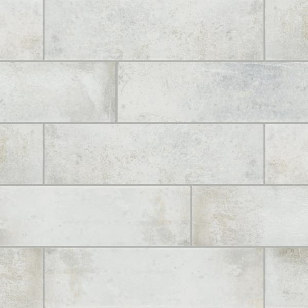Daltile Brickhaven Pearl 2 in. x 4 in. Glazed Porcelain Sample