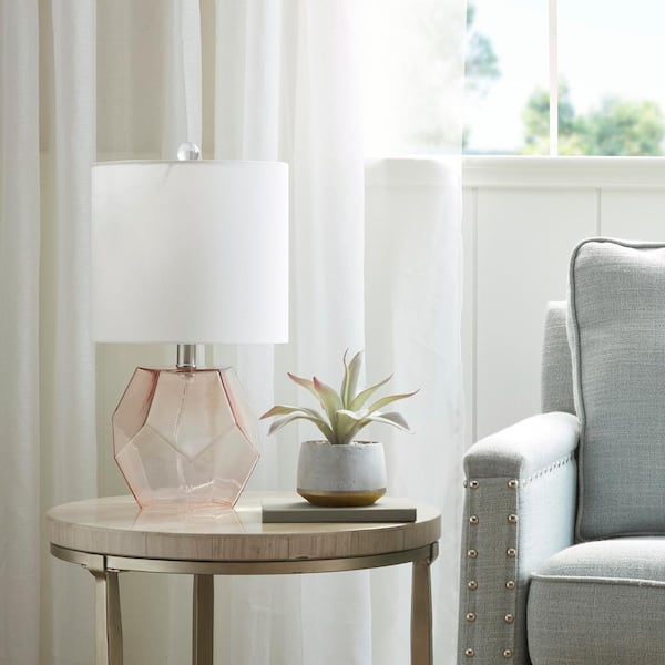 Bella 18.85 in. Pink Table Lamp