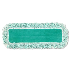 18 in. L Dust Pad with Fringe Microfiber in Green (6/Carton)