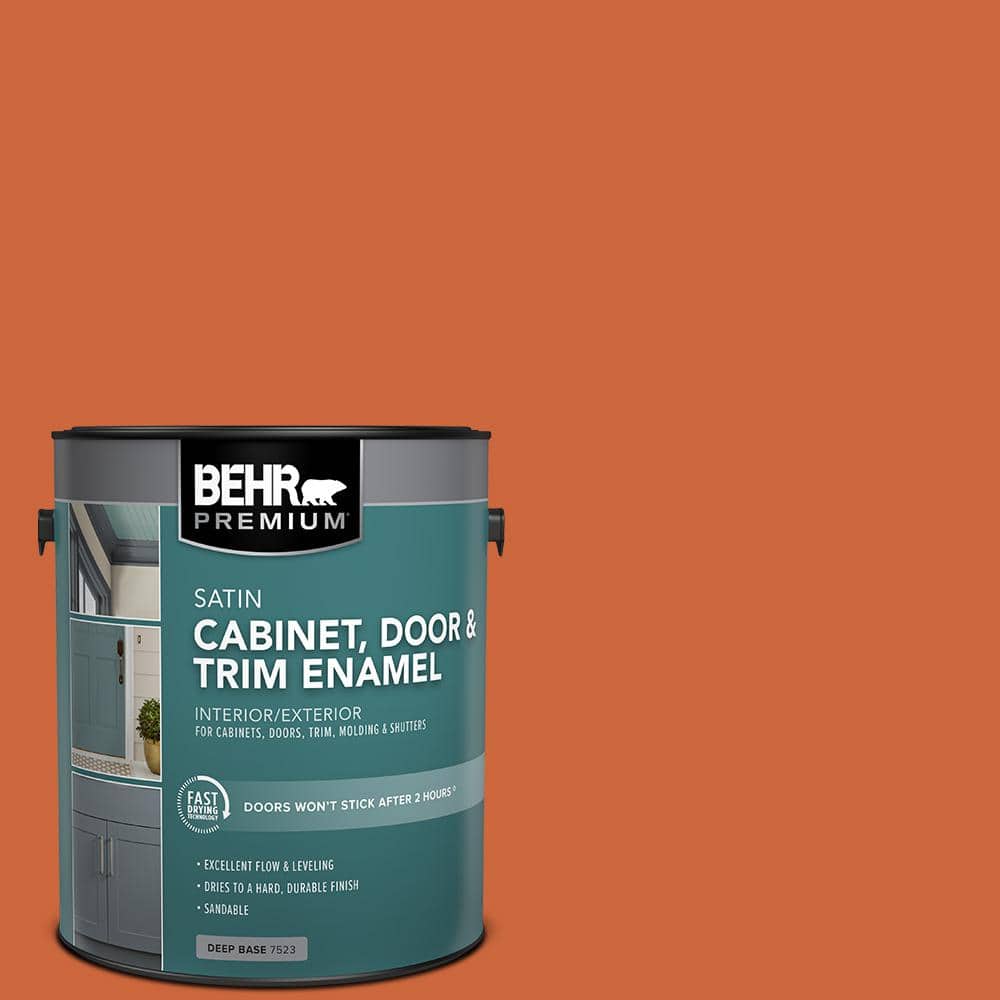 1 gal. #S-H-250 Pumpkin Patch Satin Enamel Interior/Exterior Cabinet, Door & Trim Paint price history on PriceWatchPro