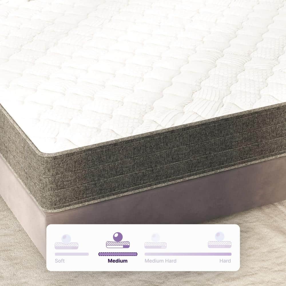 NapQueen Victoria 8" White and Gray Euro Top Twin XL Mattress