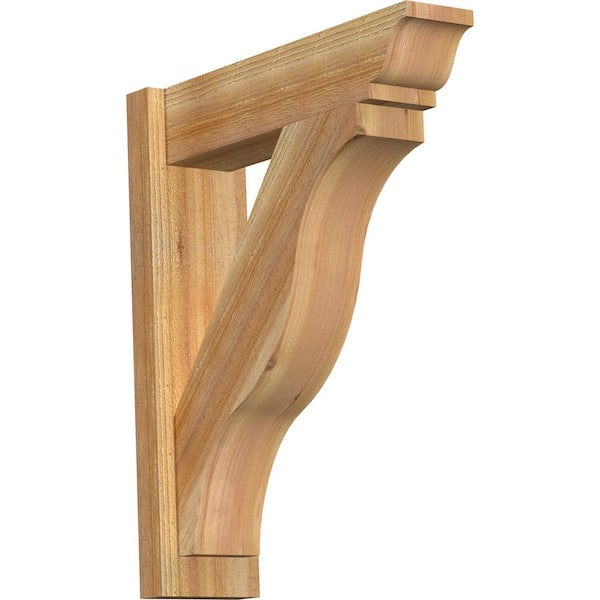 Ekena Millwork 6 in. x 26 in. x 22 in. Western Red Cedar Fuston Traditional Rough Sawn Outlooker