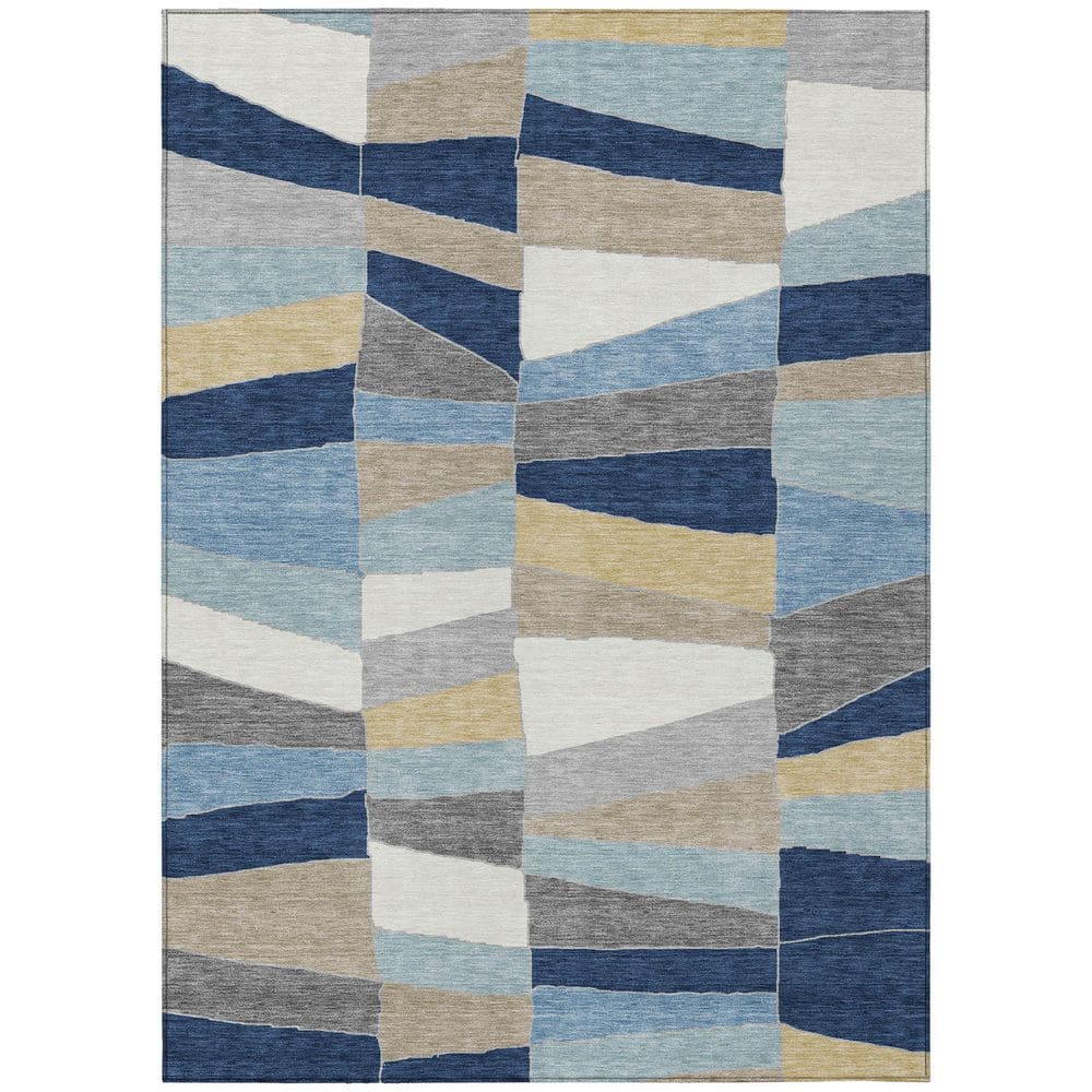 Chantille Machine Washable Indoor/Outdoor Abstract ACN2836 Navy 5 ft. x 7 ft. 6 in. Area Rug price history on PriceWatchPro