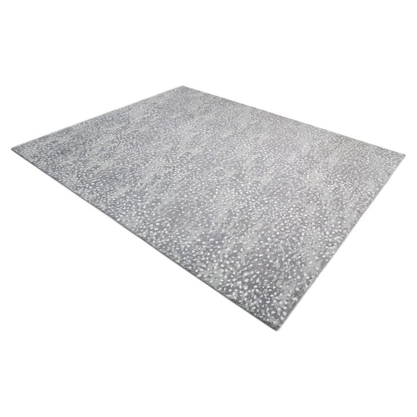 Arash Contemporary Gray 5 ft. x 8 ft. Handmade Area Rug