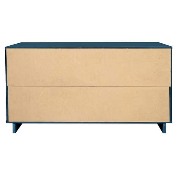 Manhattan Comfort Granville Midnight Blue 6-Drawer 55.11 in. Wide