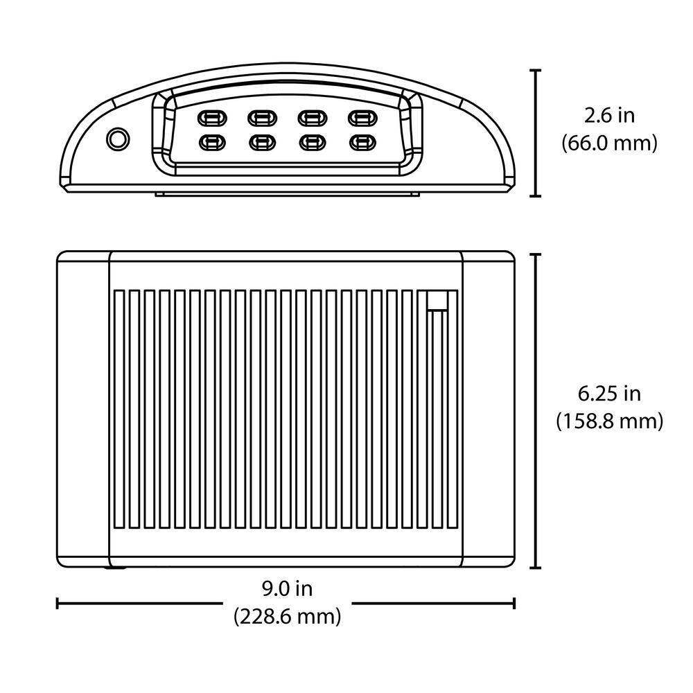 Bronze Outdoor LED Emergency Wall Light with Photocell