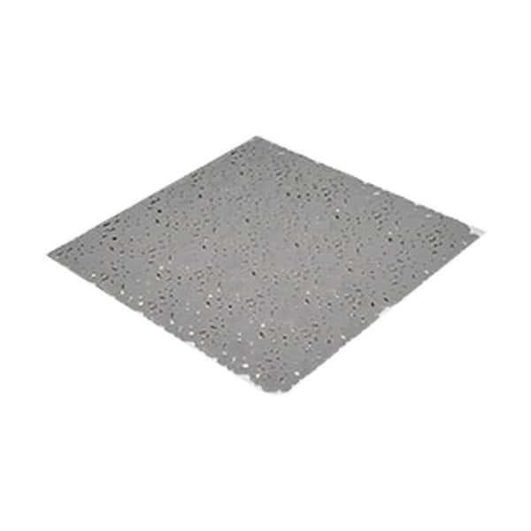 EVIDECO French home goods Bubbles Non-Slip Square Shower Mat Pearly Grey 20″L X 20″W