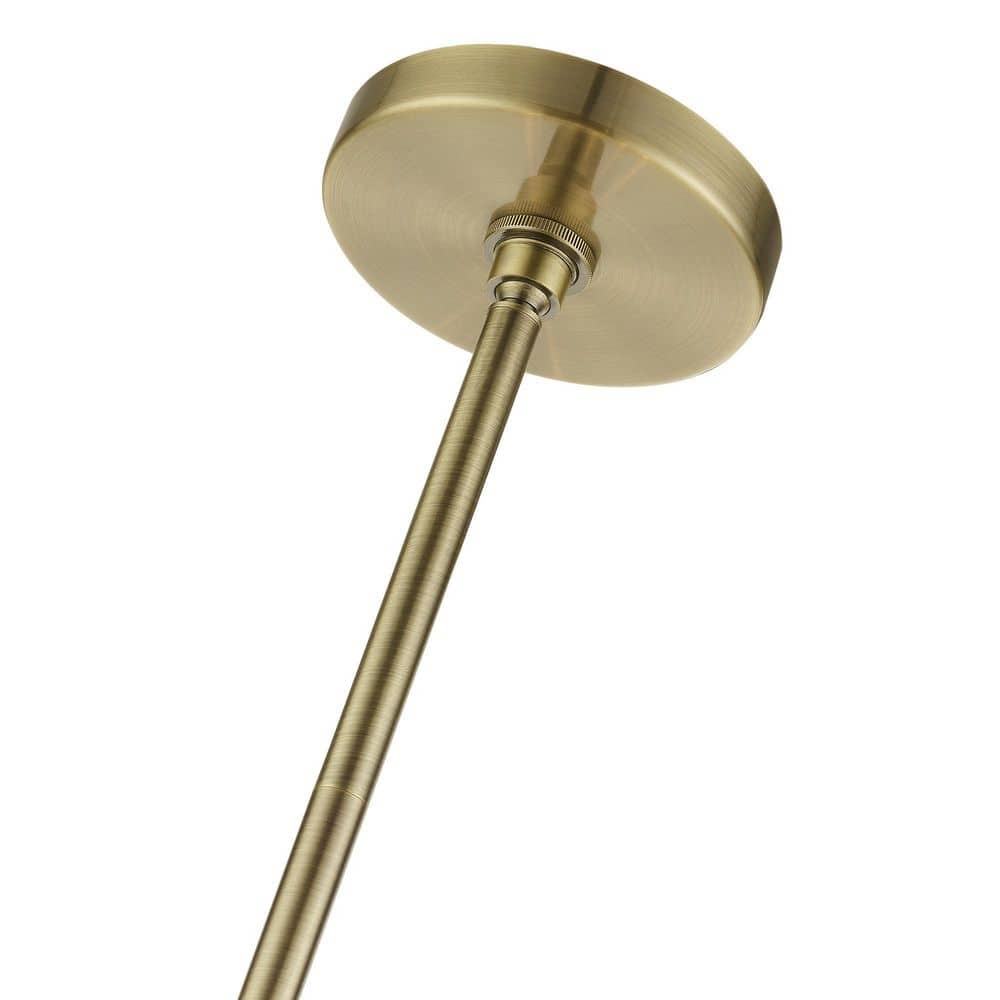 Uptown Antique Brass Large Foyer 8-Light Chandelier