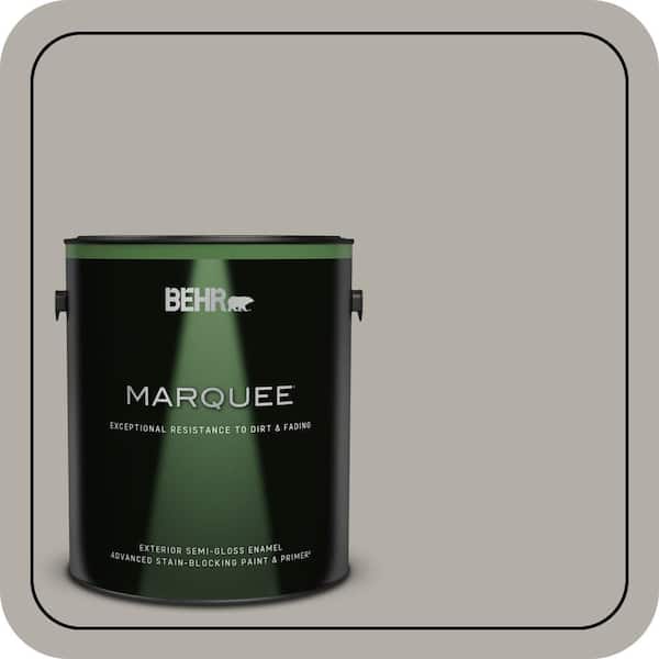 BEHR MARQUEE 1 gal. #T17-09 Laid Back Gray Semi-Gloss Enamel Exterior Paint & Primer