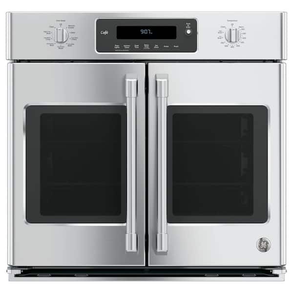 Cafe 30 in. Smart Single Electric French-Door Wall Oven Self-Cleaning with Convection in Stainless Steel