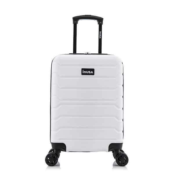 InUSA Trend 20 in. White Lightweight Hardside Spinner Carry On