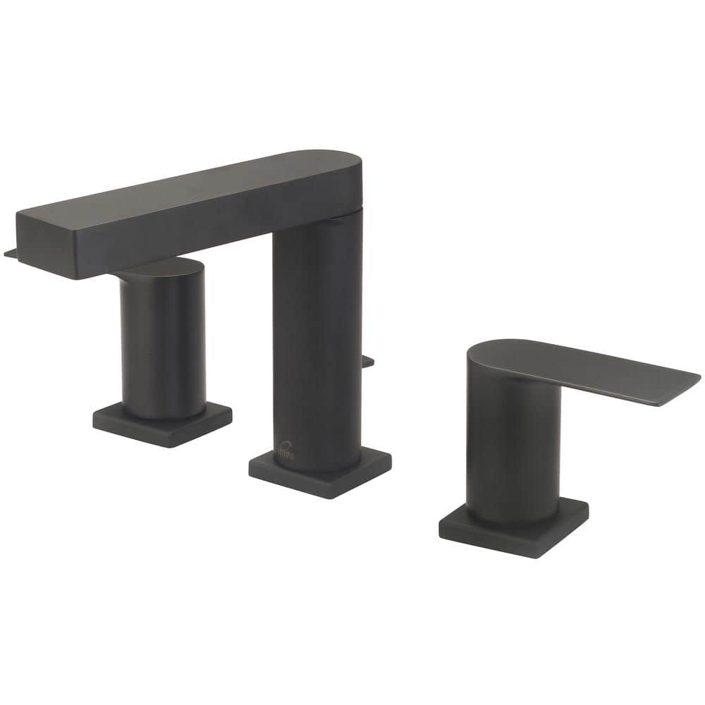 8 in. Widespread Two Handle Bathroom Widespread Faucet in Matte Black