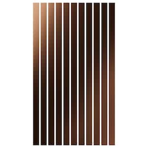 Adjustable Slat Wall 1/8 in. T x 4 ft. W x 8 ft. L Bronze Mirror Acrylic Decorative Wall Paneling (11-Pack)