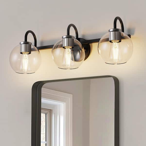 5.5 in. Vanity Clear Glass Globe Lamp Shade with 1 in. Neckless Fitter for Pendant,Chanderlier,Wall Light,Vanity Light