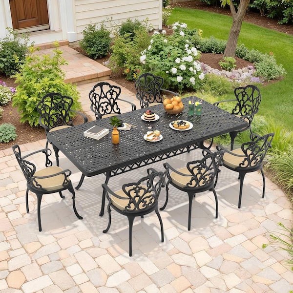 Willit 9-Piece Aluminum Patio Outdoor Dining Set with 8 Chairs