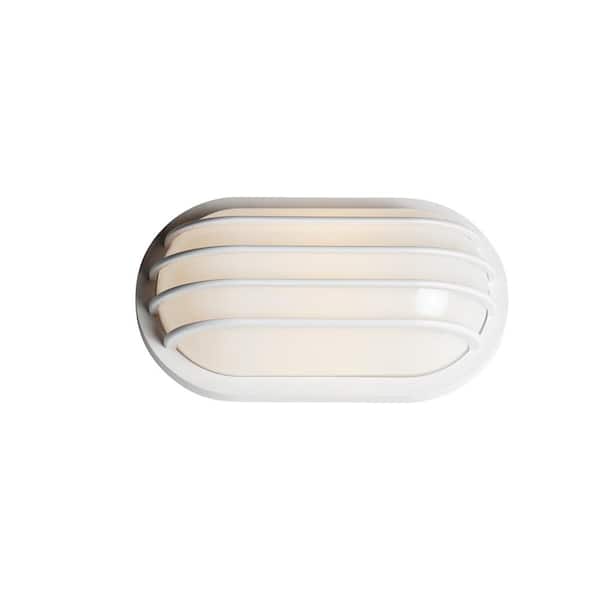 Bulwark 1-Light Outdoor White Wall Sconce