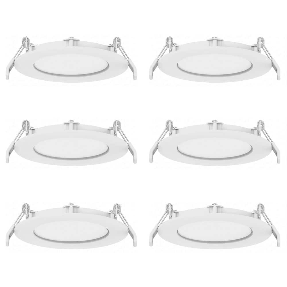 6 in. 75-Watt Equivalent 1100 Lumens Integrated LED White Smooth Recessed Downlight (6-Pack), 5CCT, Dimmable price history on PriceWatchPro